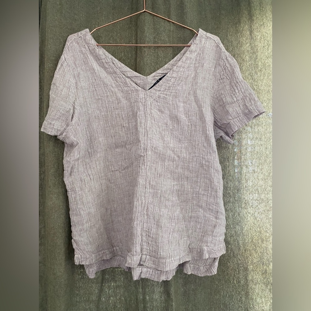 TAHARI SIZE L 100% Linen